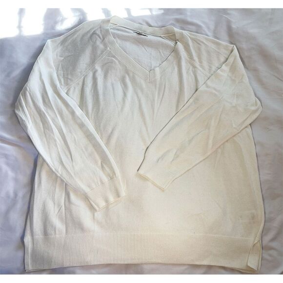Lucky Brand V-Neck Sweater | Cream - Picture 10 of 13